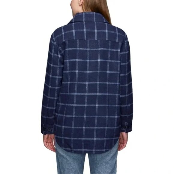 NEW Tilley Plaid Shacket | Navy - Picture 3 of 5